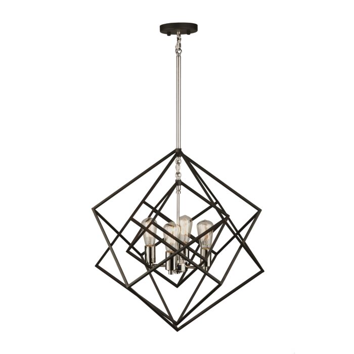 Artcraft Artistry 4 Light Chandelier in Polished Nickel