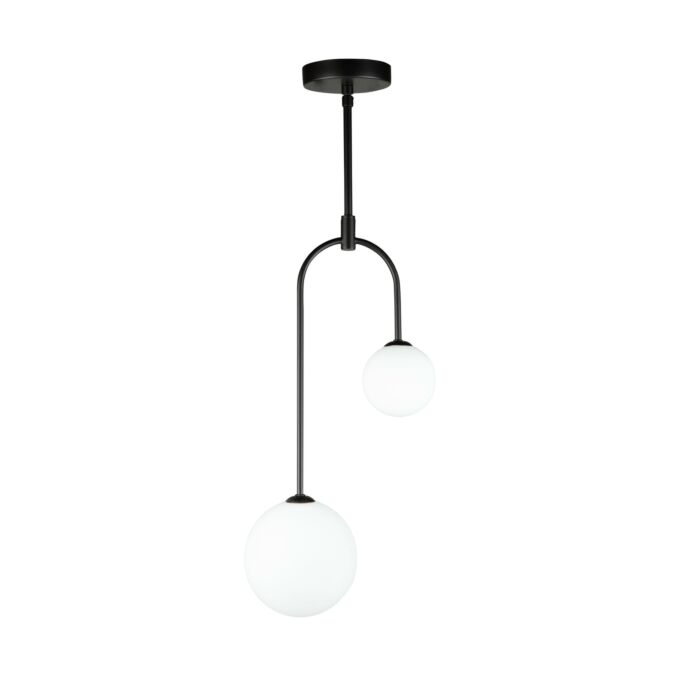 Artcraft Comet 2 Light Pendant Light in Semi Matte Black