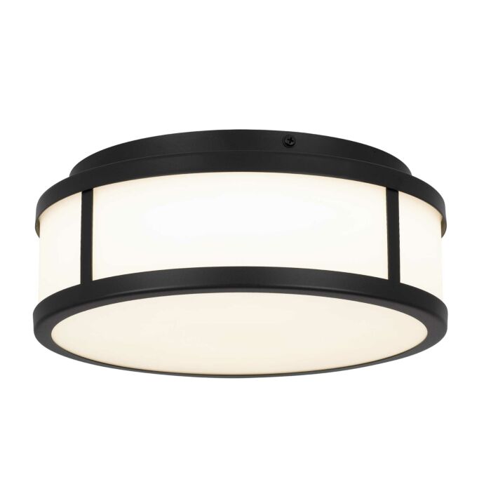 Alteck Panel Round Flush Mount in Sand Black