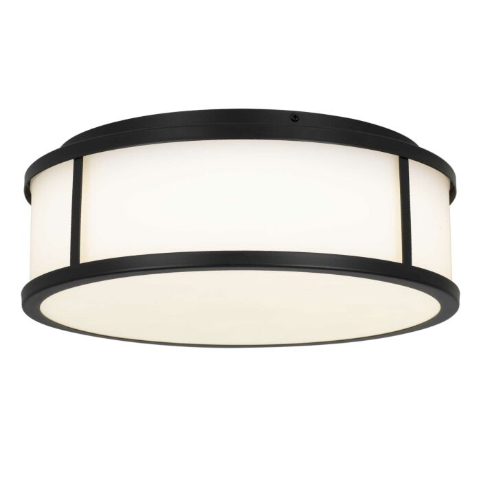 Alteck Panel Round Flush Mount in Sand Black