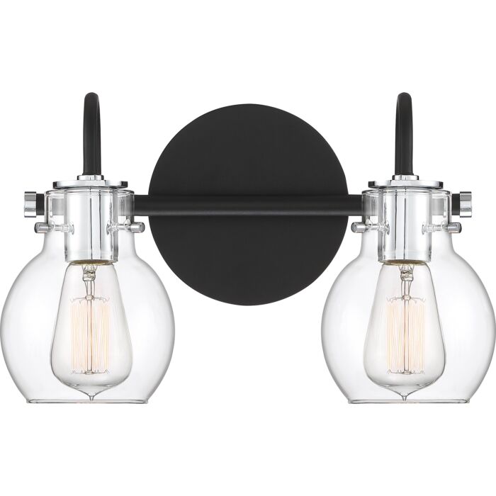 Quoizel Andrews 2 Light Bathroom Vanity Light in Earth Black