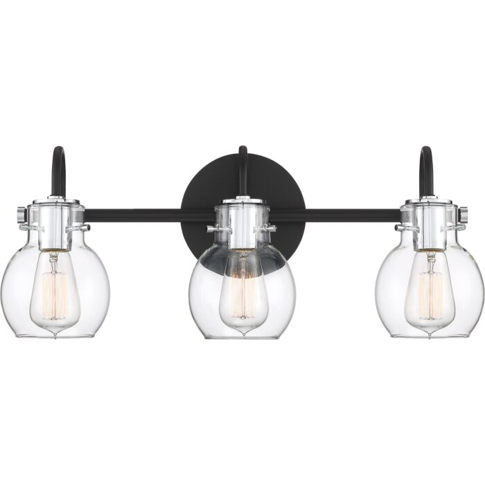 Quoizel Andrews 3 Light Bathroom Vanity Light in Earth Black