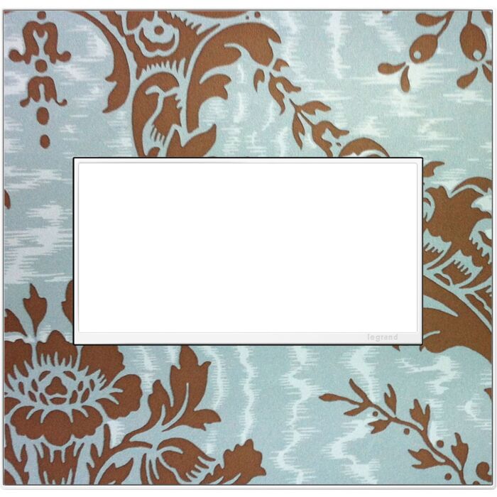 LeGrand adorne Custom Wall Plate 2 Opening White Trim