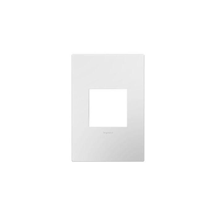 LeGrand adorne Gloss White on White 1 Opening Wall Plate