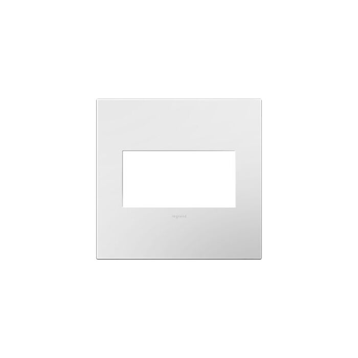 LeGrand adorne Gloss White on White 2 Opening Wall Plate