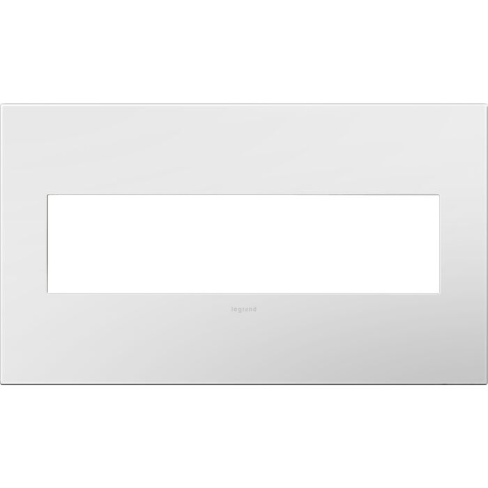 LeGrand adorne Gloss White 4 Opening Wall Plate