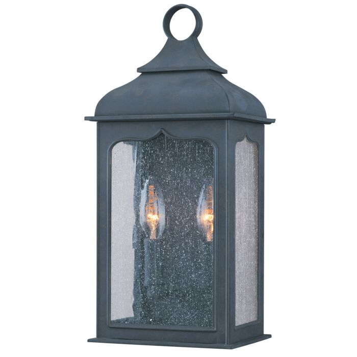 Troy Henry Street 2 Light 15 Inch Outdoor Wall Light in Colonial Iron