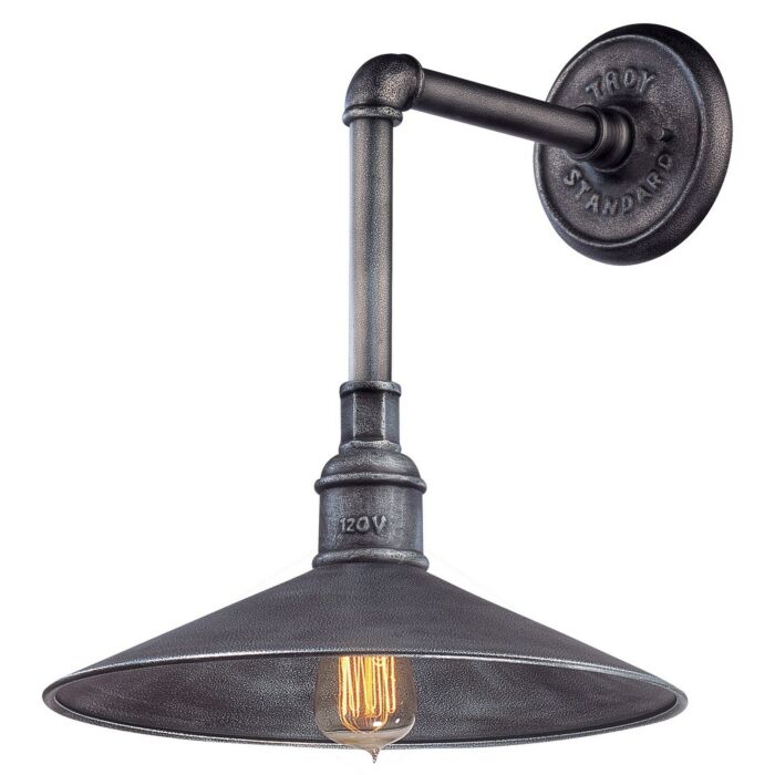 Troy Toledo 17 Inch Outdoor Wall Light in Old Silver