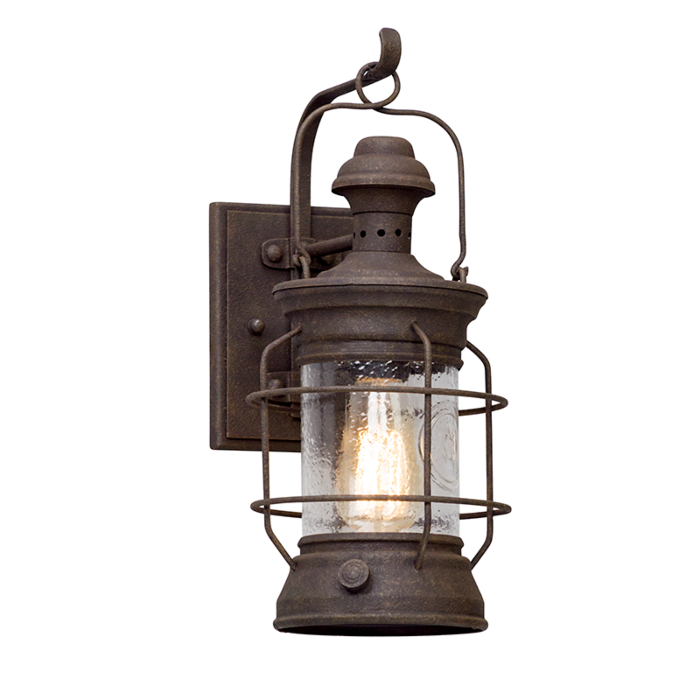 Troy Atkins 16 Inch Outdoor Wall Light in Centennial Rust