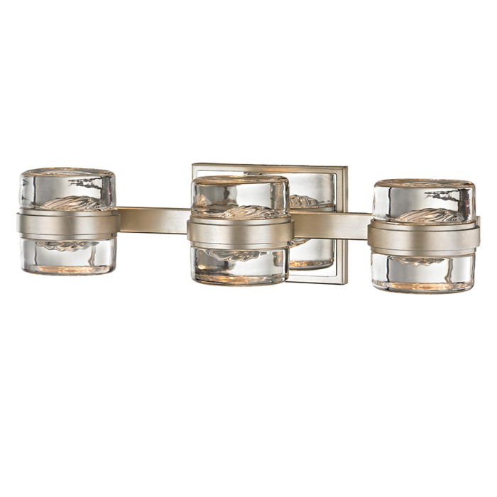 Troy Splash 3 Light 18 Inch Bathroom Vanity Light in Silver Leaf