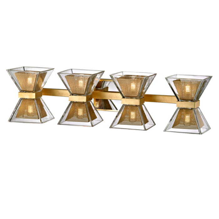 Troy Expression 8 Light 28 Inch Bathroom Vanity Light in Gold Leaf