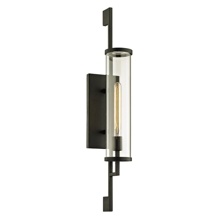 Troy Park Slope 32 Inch Outdoor Wall Light in Forged Iron