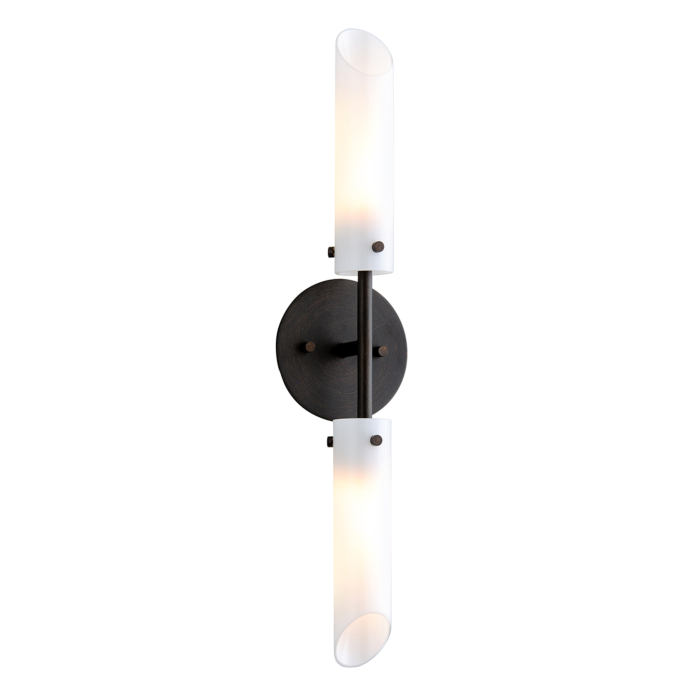 Troy High Line 2 Light Wall Sconce in Dark Bronze