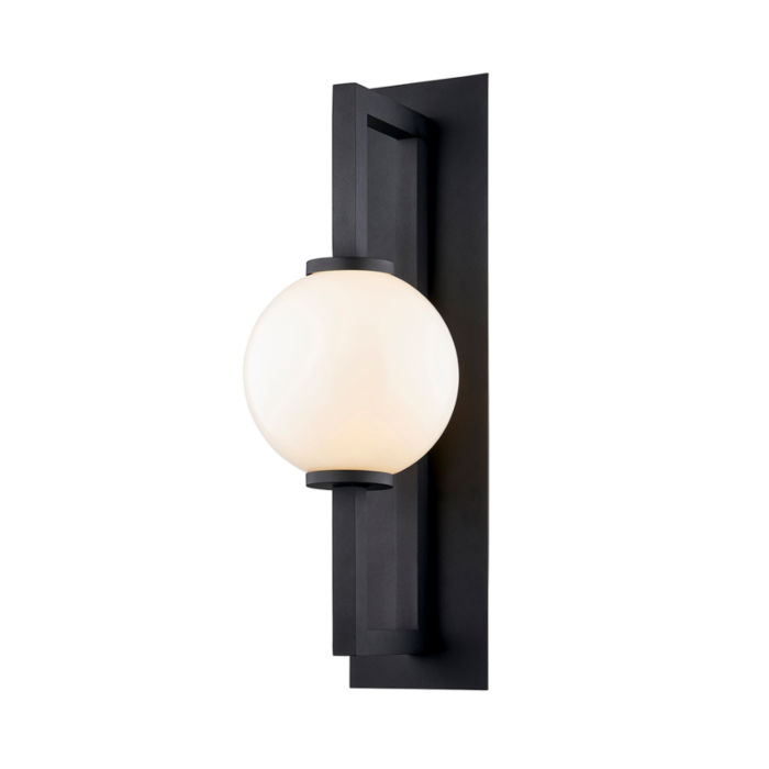Troy Darwin Wall Sconce in Textured Black