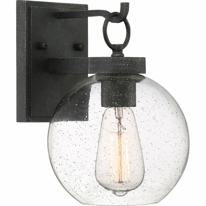 Quoizel Barre 7 Inch Outdoor Hanging Light in Grey Ash