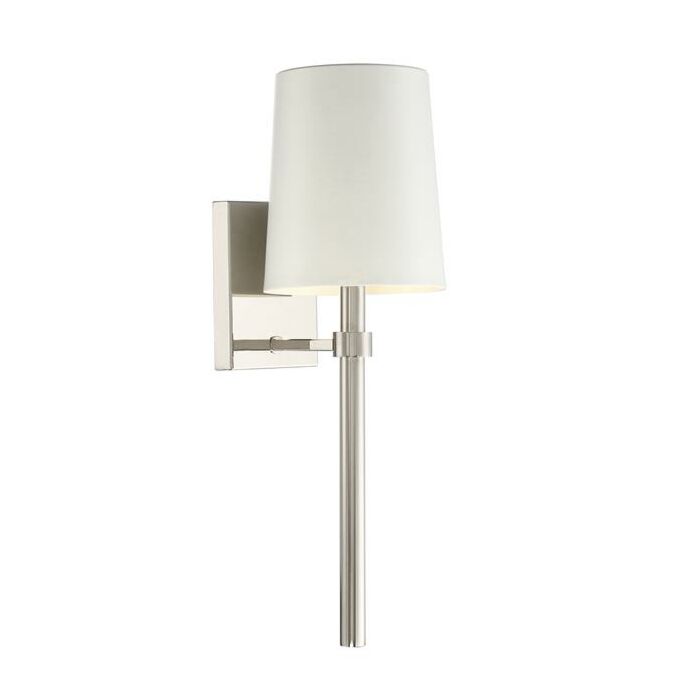 Crystorama Bromley 18 Inch Wall Sconce in Polished Nickel