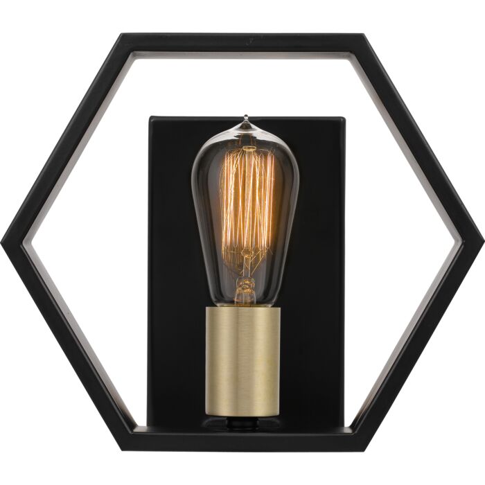 Quoizel Bismarck 9 Inch Wall Sconce in Earth Black