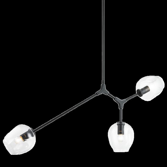 Matteo Cherry Blossoms 3 Light Chandelier In Black