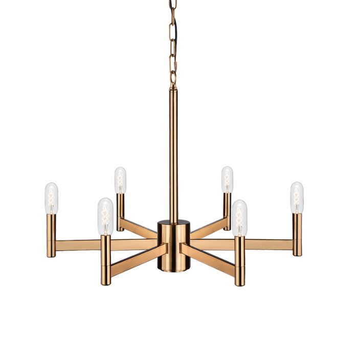 Matteo Euryale 6 Light Chandelier In Aged Gold Brass