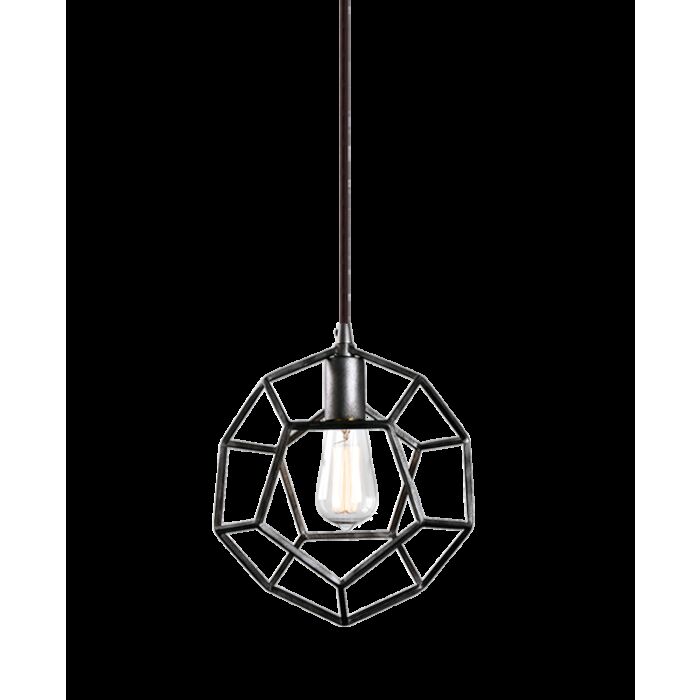 Matteo Geometry Series 1 Light Pendant Light In Rusty Black
