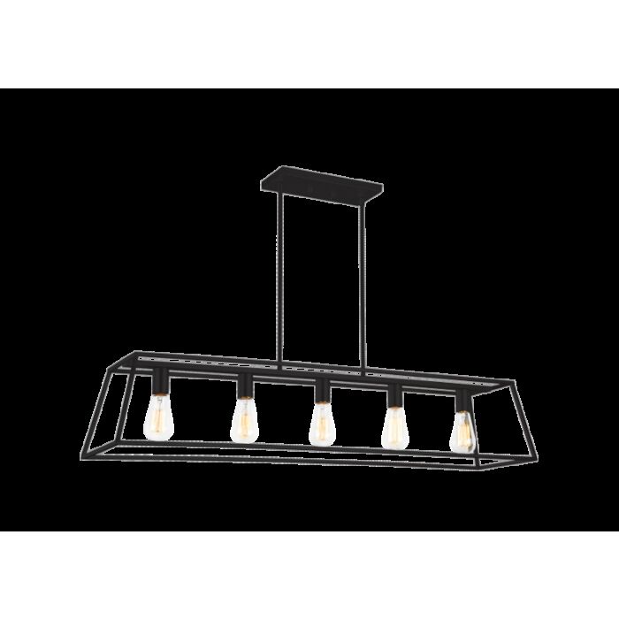 Matteo Candor 5 Light Chandelier In Rusty Black