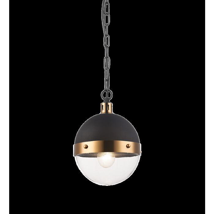 Matteo Torino 1 Light Pendant Light In Aged Gold Brass