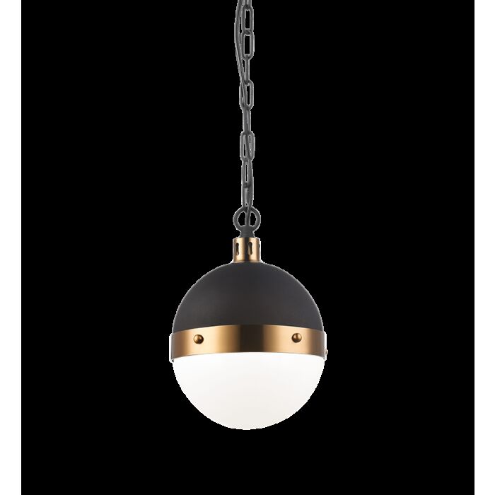Matteo Torino 1 Light Pendant Light In Aged Gold Brass