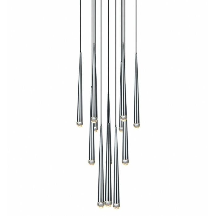Matteo Renaie 12 Light Pendant Light In Chrome