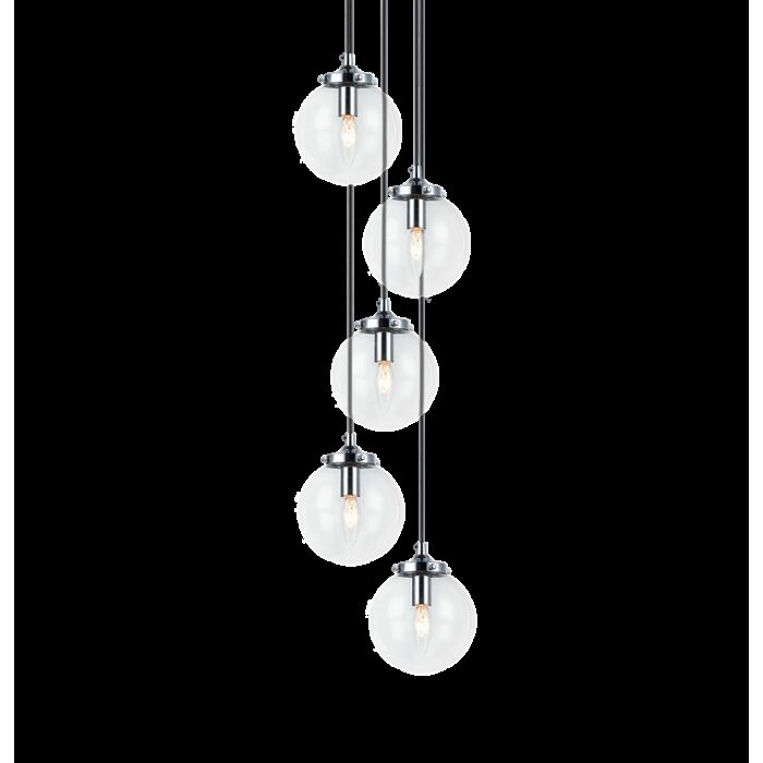 Matteo The Bougie 5 Light Pendant Light In Chrome