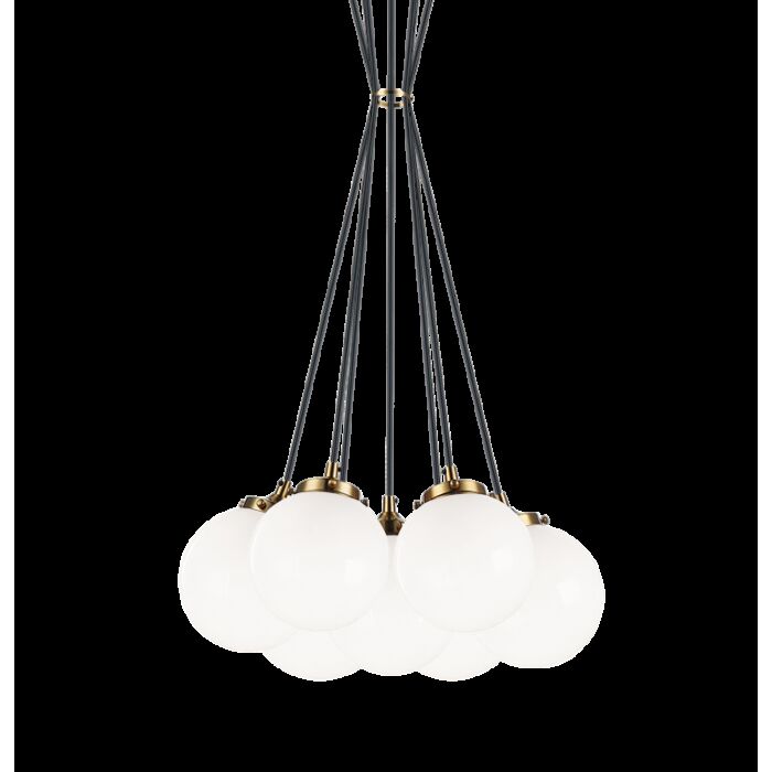 Matteo The Bougie 7 Light Pendant Light In Aged Gold Brass