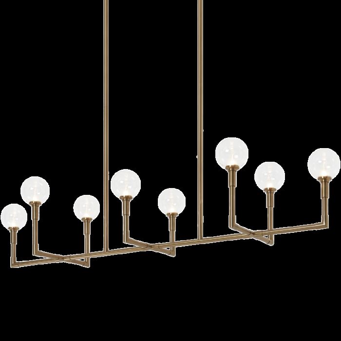 Matteo Candlestix 8 Light Chandelier In Aged Gold Brass