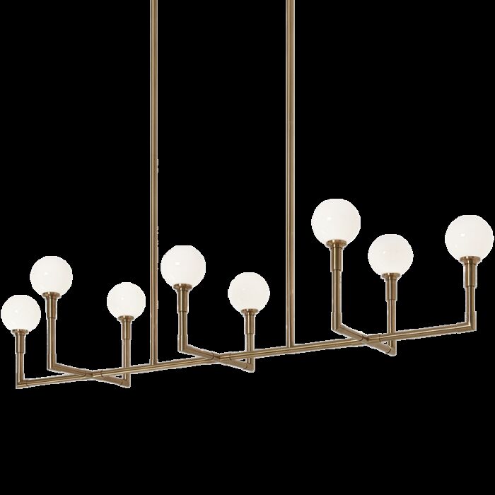 Matteo Candlestix 8 Light Chandelier In Aged Gold Brass