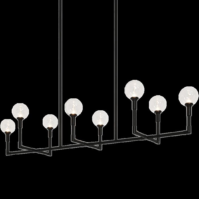 Matteo Candlestix 8 Light Chandelier In Black