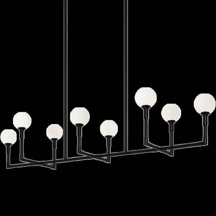 Matteo Candlestix 8 Light Chandelier In Black