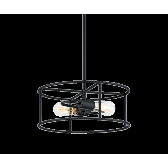 Matteo Candid 2 Light Pendant Light In Rusty Black
