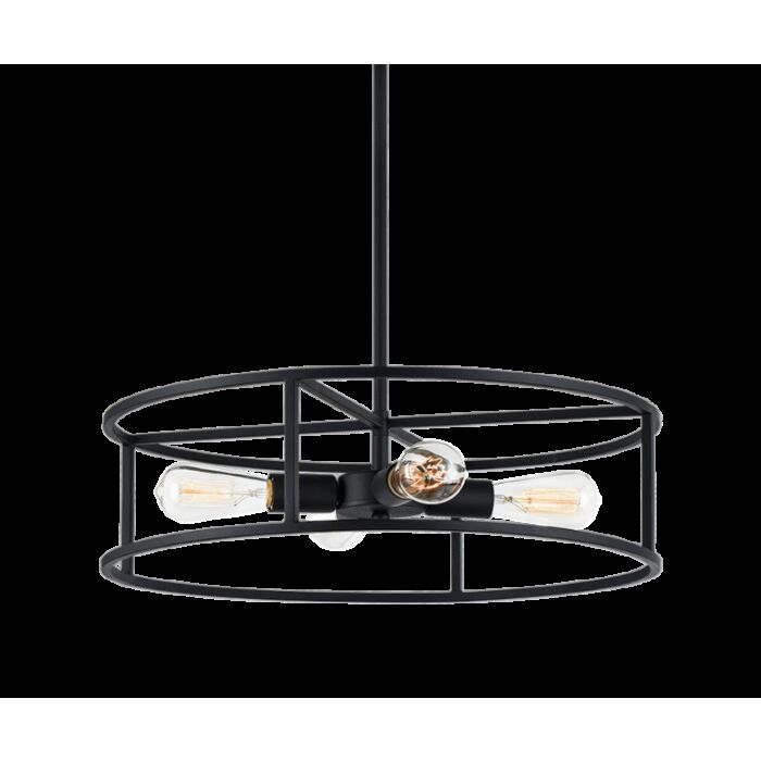 Matteo Candid 4 Light Pendant Light In Rusty Black