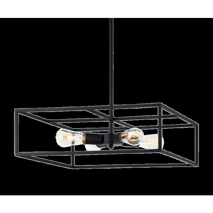 Matteo Candid 4 Light Pendant Light In Rusty Black