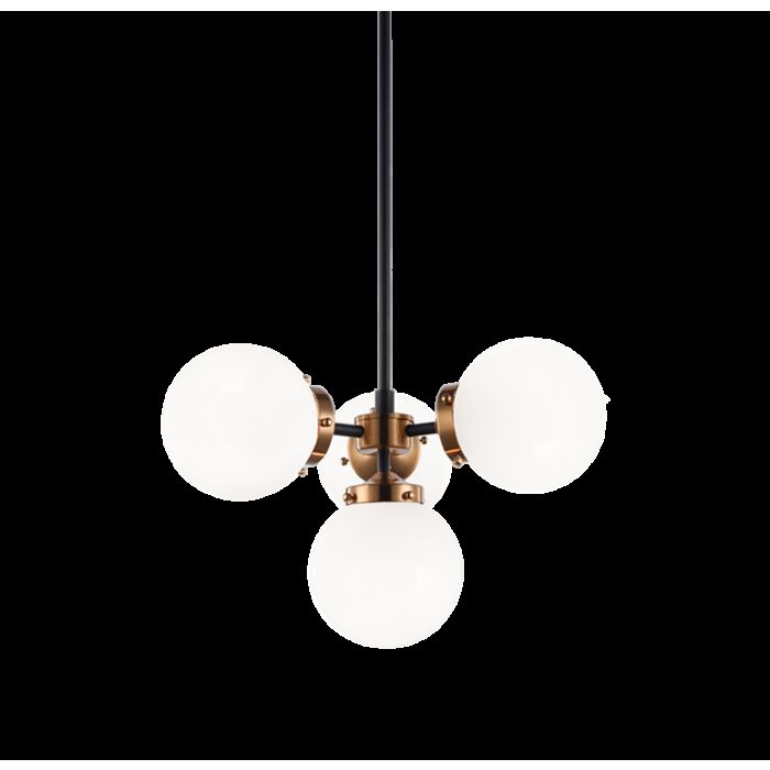 Matteo Maru 4 Light Pendant Light In Aged Gold Brass