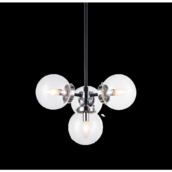 Matteo Maru 4 Light Pendant Light In Chrome