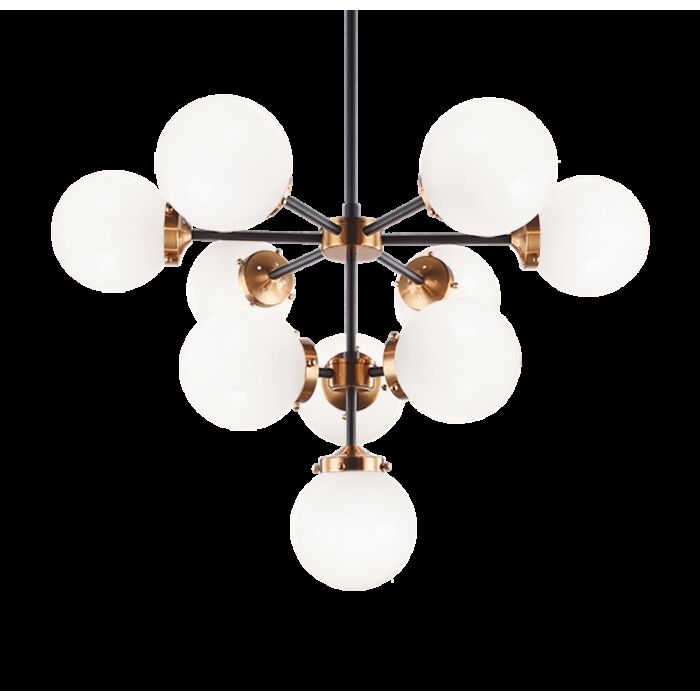 Matteo Maru 10 Light Chandelier In Aged Gold Brass