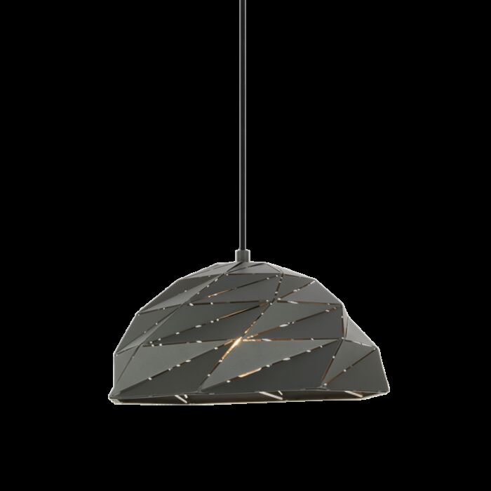 Matteo Riku 1 Light Pendant Light In Dark Grey