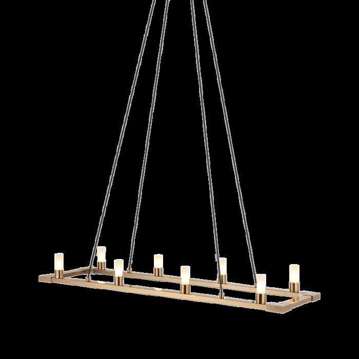 Matteo Cascadian 8 Light Chandelier In Aged Gold Brass