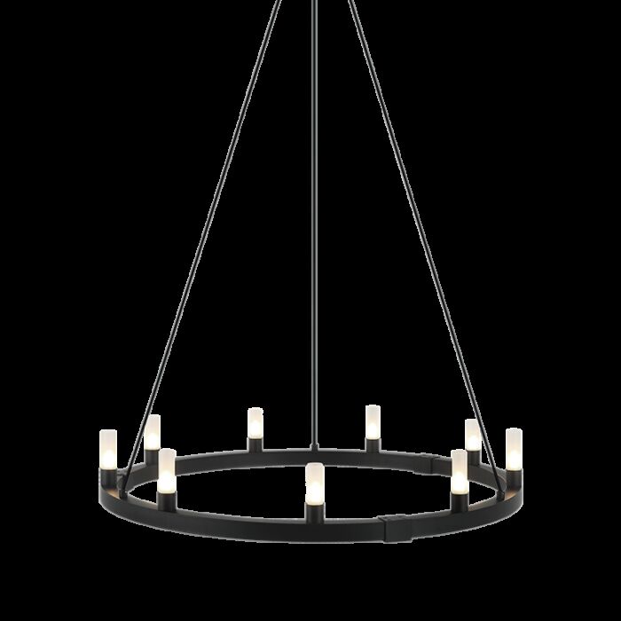 Matteo Cascadian 9 Light Chandelier In Matte Black