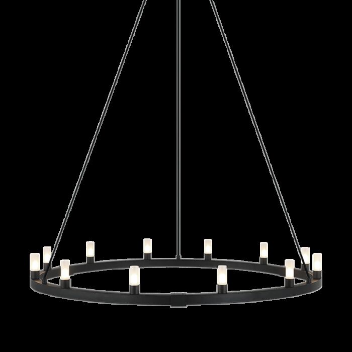 Matteo Cascadian 12 Light Chandelier In Matte Black