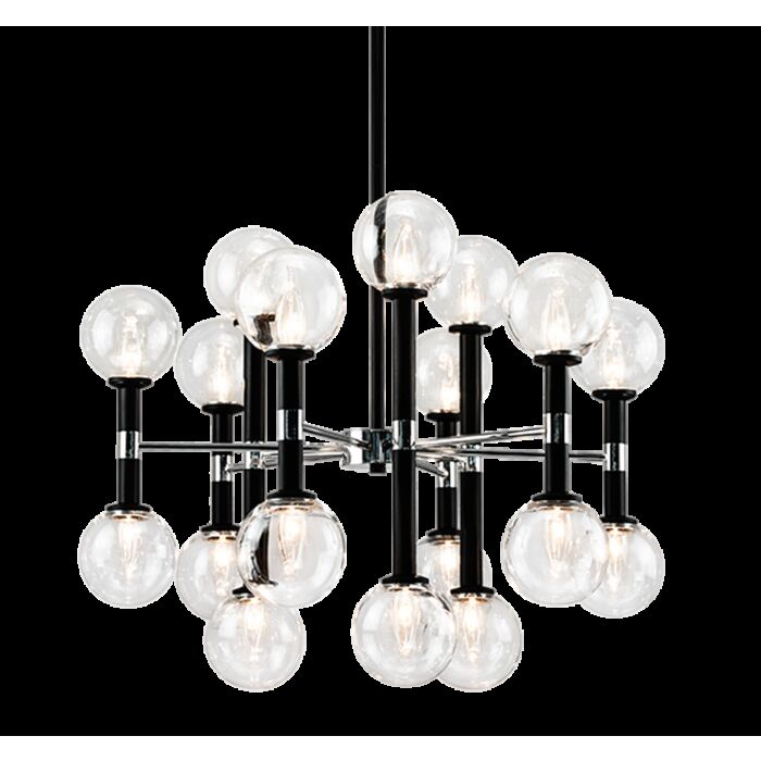 Matteo Stellar 18 Light Chandelier In Black