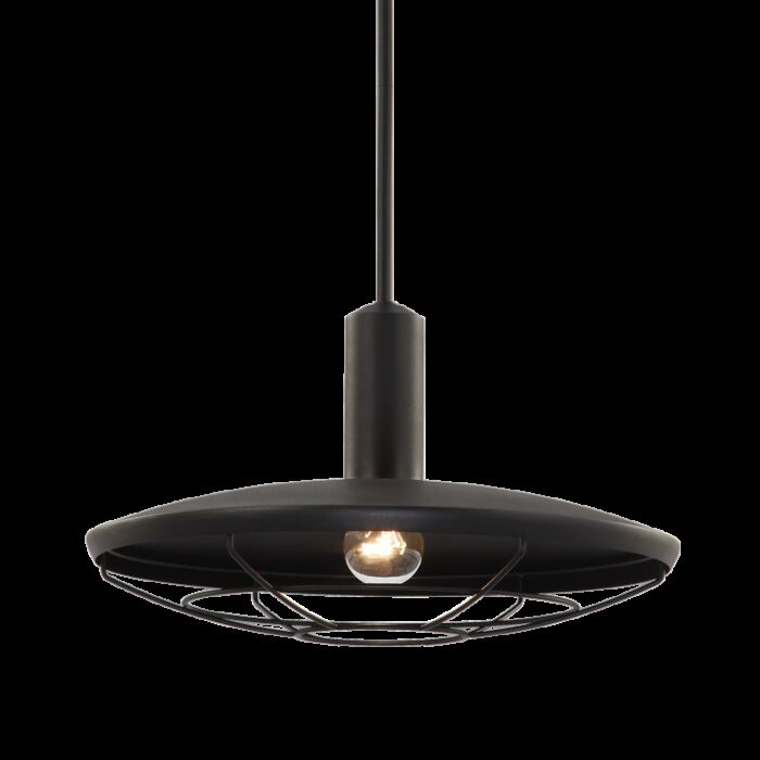 Matteo Compton 1 Light Pendant Light In Matte Black