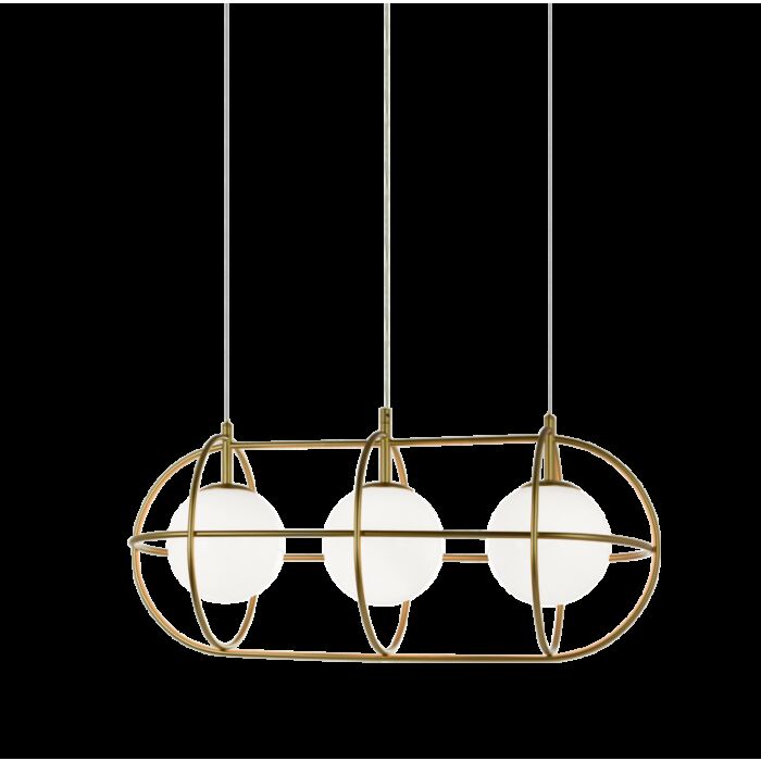 Matteo Eclipse 3 Light Pendant Light In Gold