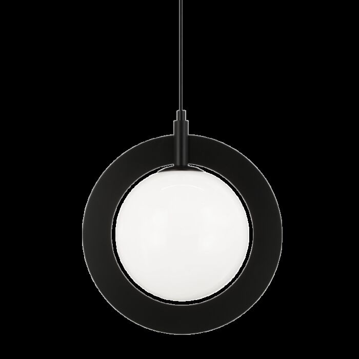 Matteo Astro 1 Light Pendant Light In Black