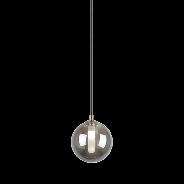 Matteo Magma 1 Light Pendant Light In Smoke