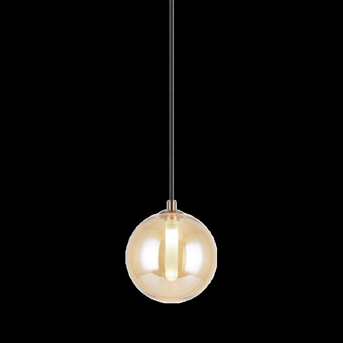 Matteo Magma 1 Light Pendant Light In Amber